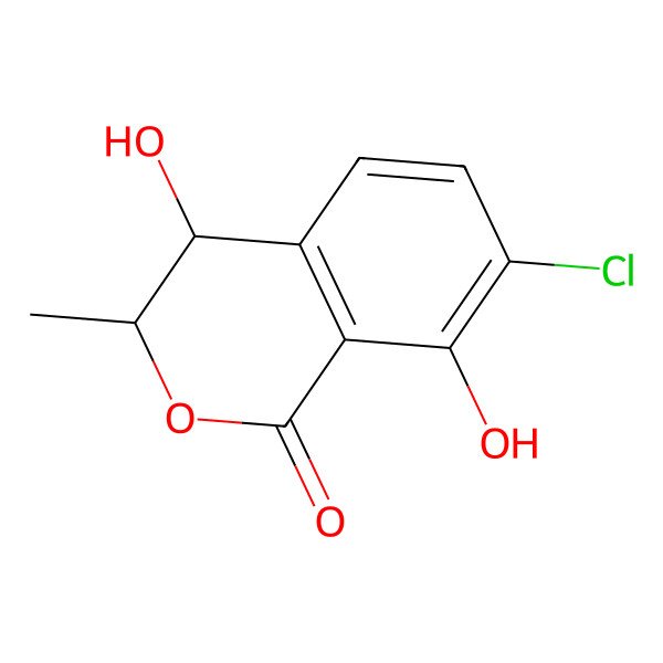 2D Structure of Cis-7-chloro-4-hydroxymellein