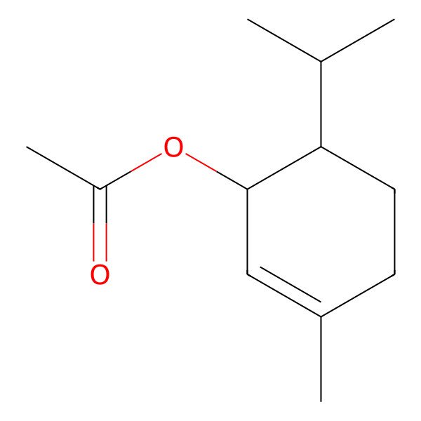 2D Structure of cis-Piperitol, acetate