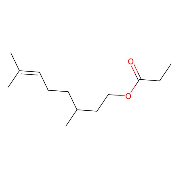 2D Structure of Citronellyl propionate