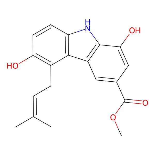 2D Structure of Clausenawalline G