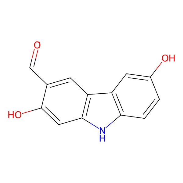 2D Structure of 3-Formyl-2-hydroxy-6-methoxycarbazole 2D Structure of 3-Formyl-2-hydroxy-6-methoxycarbazole
