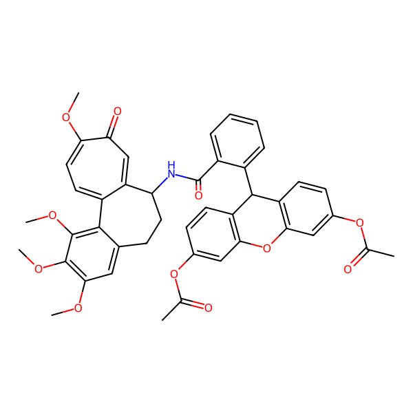 2D Structure of Colchicine, N-deacetyl-N-(O,O'-diacetyl)fluorescinyl- 2D Structure of Colchicine, N-deacetyl-N-(O,O'-diacetyl)fluorescinyl-