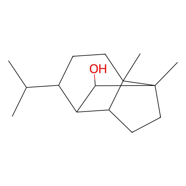 2D Structure of (1S,2R,5S,6S,7R,8S)-2,8-dimethyl-5-propan-2-yltricyclo[4.4.0.02,8]decan-7-ol