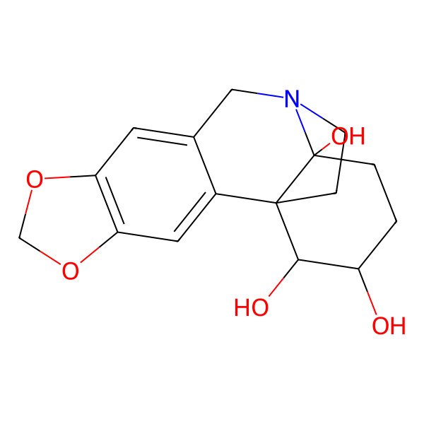 2D Structure of (1R,13S,16S,17R)-5,7-dioxa-12-azapentacyclo[10.5.2.01,13.02,10.04,8]nonadeca-2,4(8),9-triene-13,16,17-triol