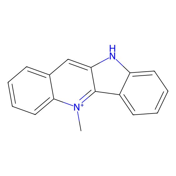 2D Structure of 5-methyl-10H-indolo[3,2-b]quinolin-5-ium