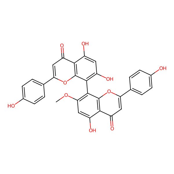 2D Structure of Cupressuflavone-7-methyl ether