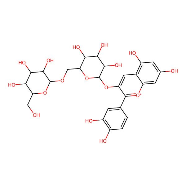 2D Structure of Cyanidin 3-gentiobioside 2D Structure of Cyanidin 3-gentiobioside