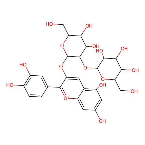 2D Structure of Cyanidin 3-O-sophoroside