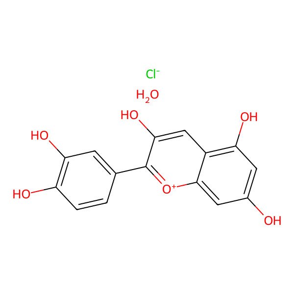 2D Structure of Cyanidin chloride monohydrate