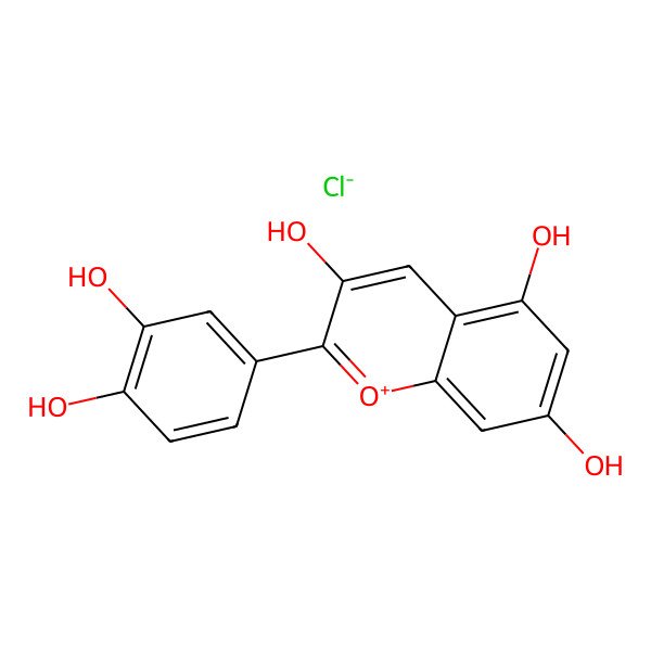2D Structure of Cyanidin chloride