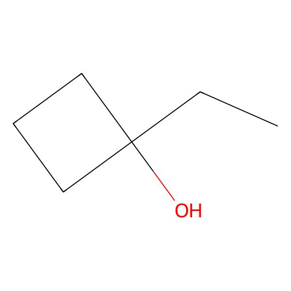 2D Structure of Cyclobutanol, 1-ethyl-