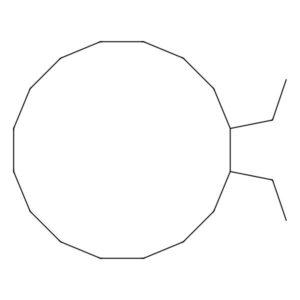 2D Structure of Cyclohexadecane, 1,2-diethyl-