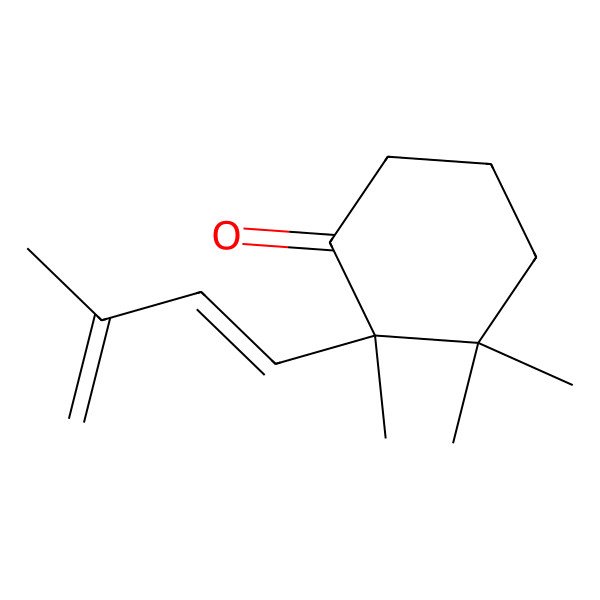 2D Structure of Cyclohexanone, 2,3,3-trimethyl-2-(3-methyl-1,3-butadienyl)-, (E)-