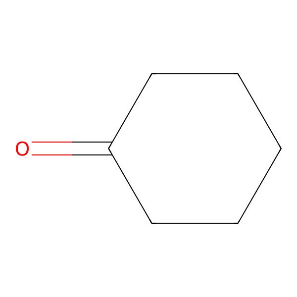 2D Structure of Cyclohexanone