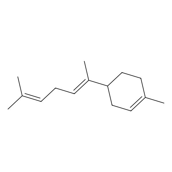 2D Structure of Cyclohexene, 4-((1Z)-1,5-dimethyl-1,4-hexadienyl)-1-methyl-, (4S)-