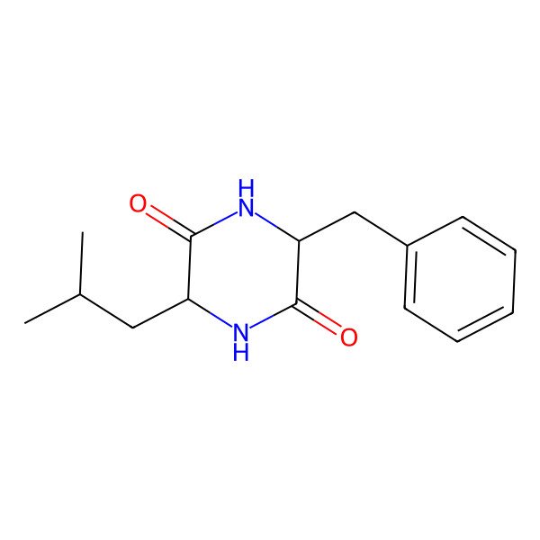2D Structure of Cyclo(L-leucyl-L-phenylalanyl) 2D Structure of Cyclo(L-leucyl-L-phenylalanyl)