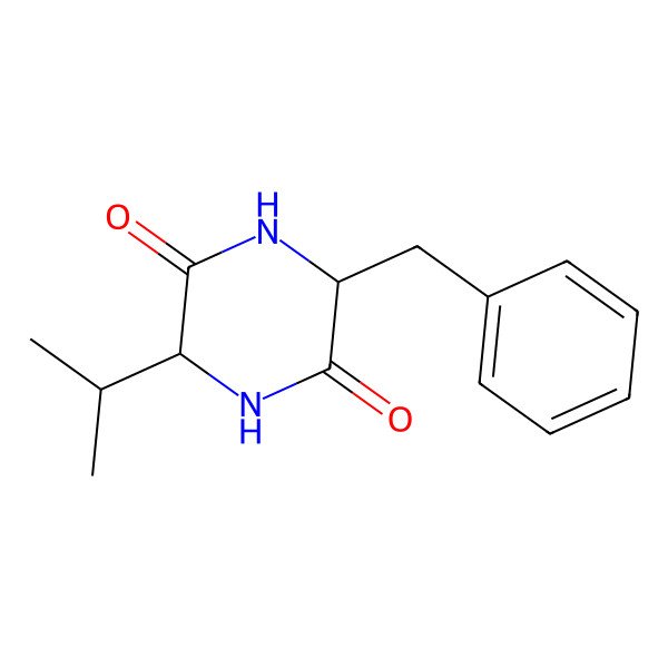 2D Structure of Cyclo(Lphe-L-Val)