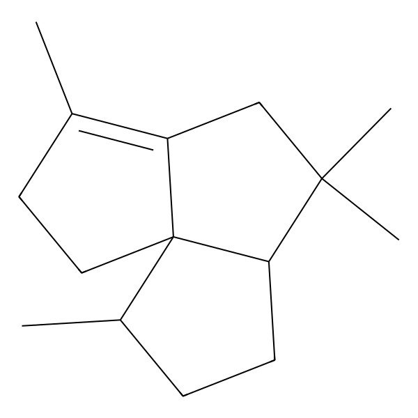 2D Structure of Cyclopenta[c]pentalene, 1,2,3,3a,4,5,7,8-octahydro-1,4,4,6-tetramethyl-, (1R,3aS,8aS)-