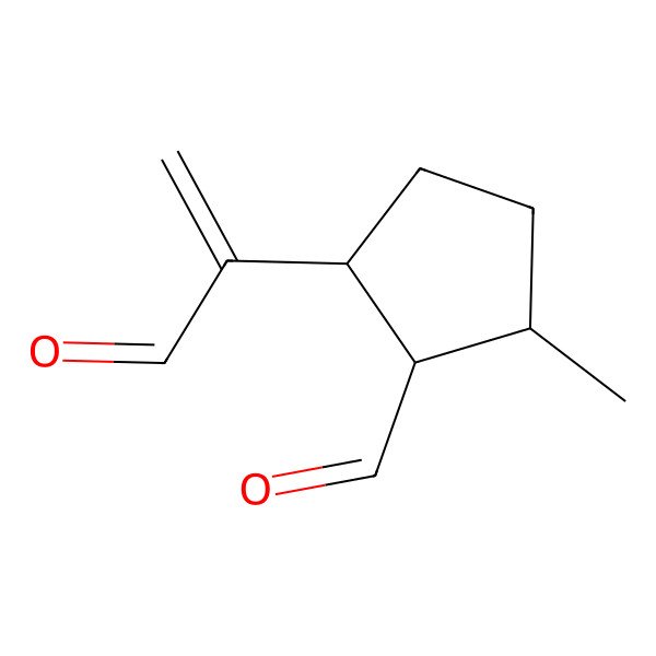2D Structure of Cyclopentaneacetaldehyde, 2-formyl-3-methyl-alpha-methylene-