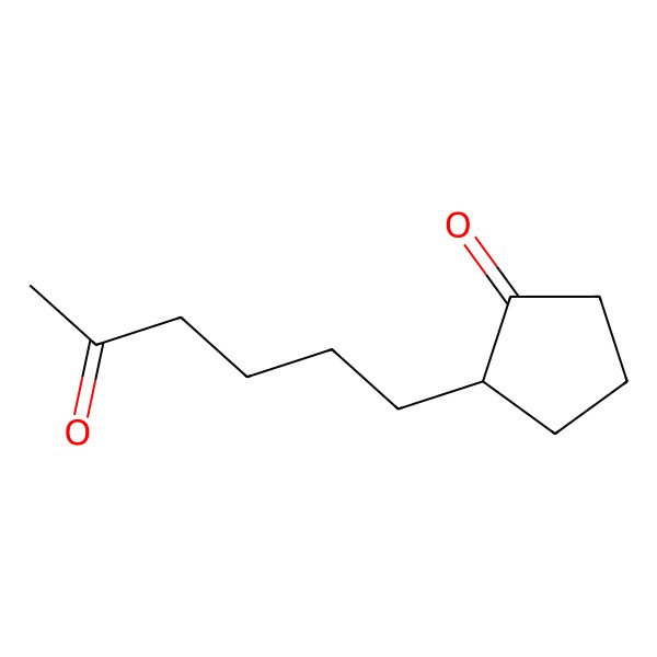 2D Structure of Cyclopentanone, 2-(5-oxohexyl)-