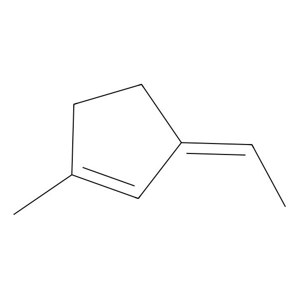 2D Structure of Cyclopentene, 3-ethylidene-1-methyl-
