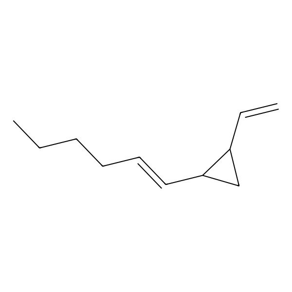 2D Structure of Cyclopropane, (R,R)-1-((Z)-hex-1'-enyl)-2-ethenyl-