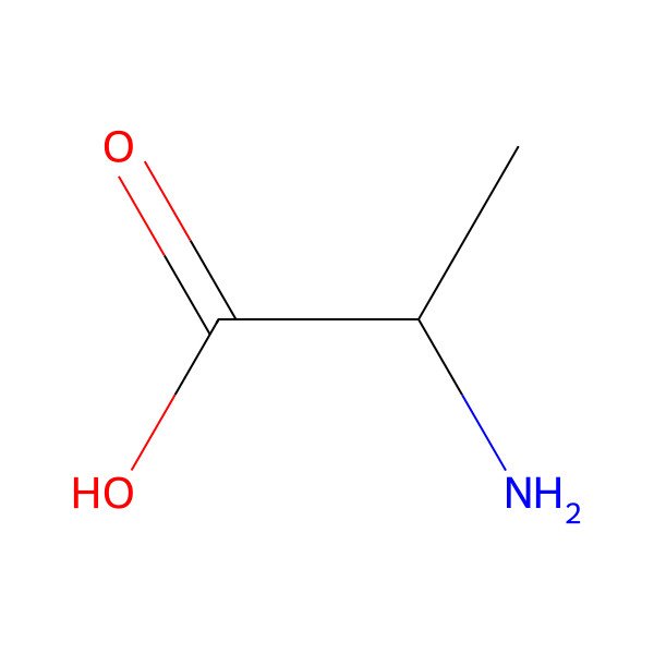2D Structure of D-alanine