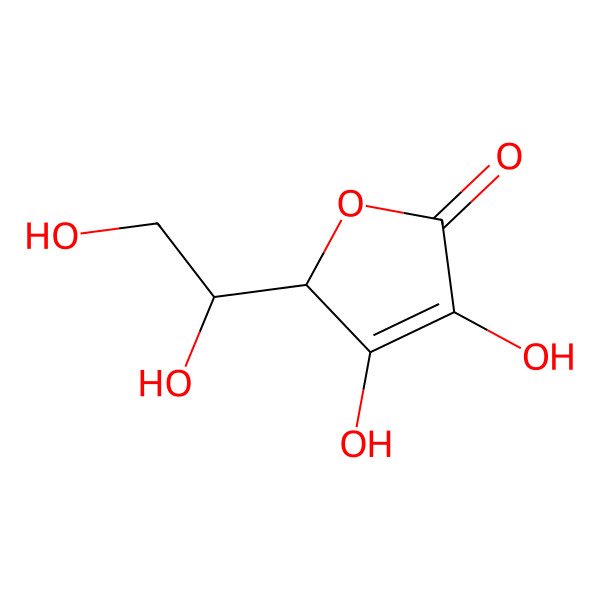 2D Structure of D-ascorbic acid