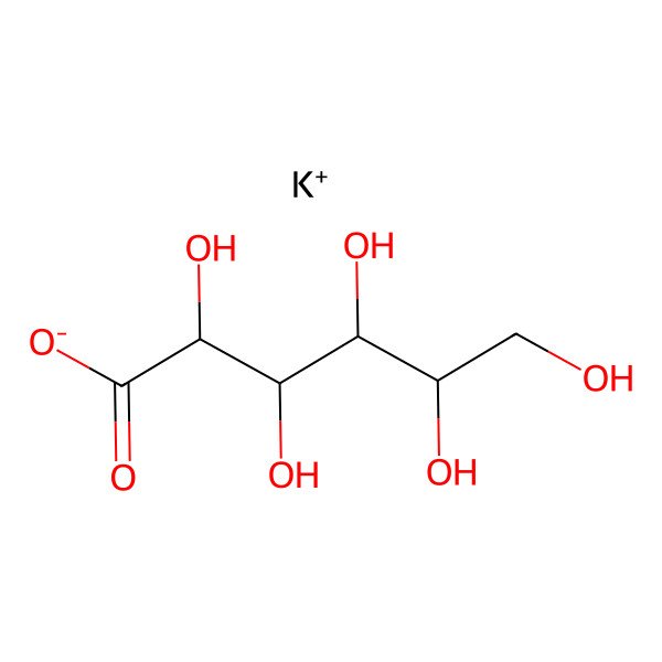 2D Structure of D-Gluconic acid, potassium salt (1:1)