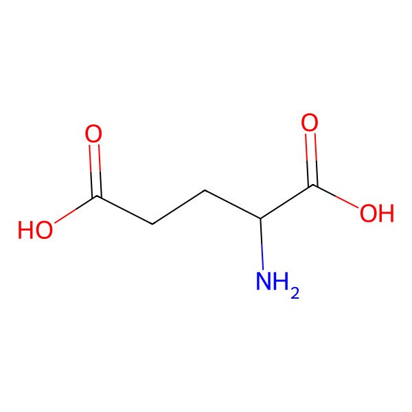 2D Structure of D-glutamic acid