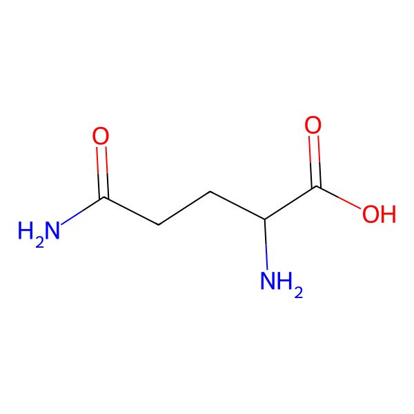 2D Structure of D-glutamine