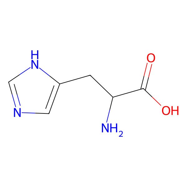 2D Structure of D-Histidine