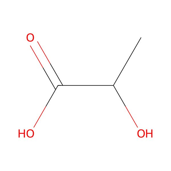 2D Structure of D-Lactic acid
