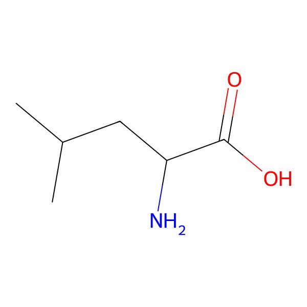 2D Structure of D-Leucine