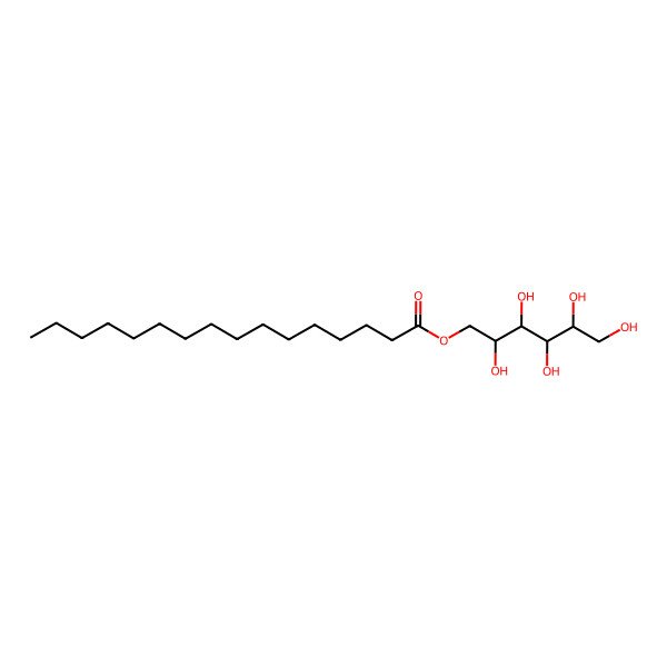 2D Structure of [(2R,3R,4R,5R)-2,3,4,5,6-pentahydroxyhexyl] hexadecanoate