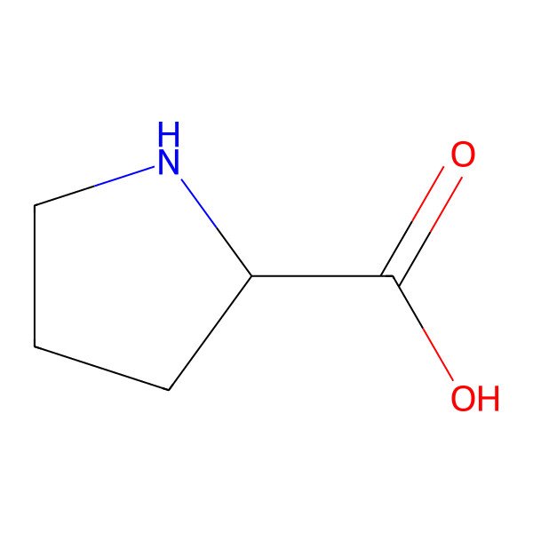 2D Structure of D-proline