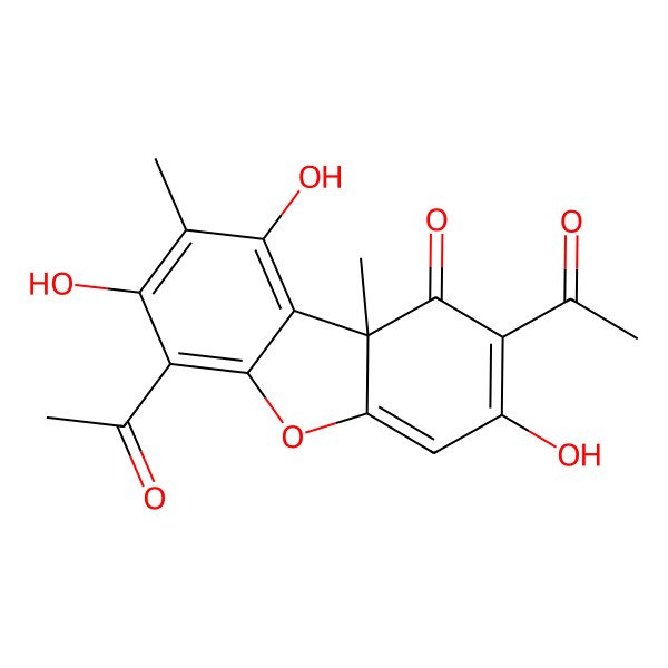 2D Structure of d-Usnic acid