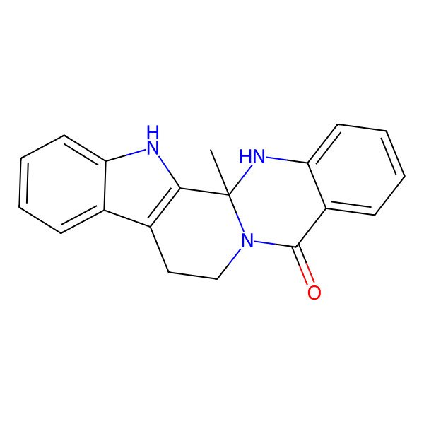 2D Structure of (1S)-1-methyl-3,13,21-triazapentacyclo[11.8.0.02,10.04,9.015,20]henicosa-2(10),4,6,8,15,17,19-heptaen-14-one