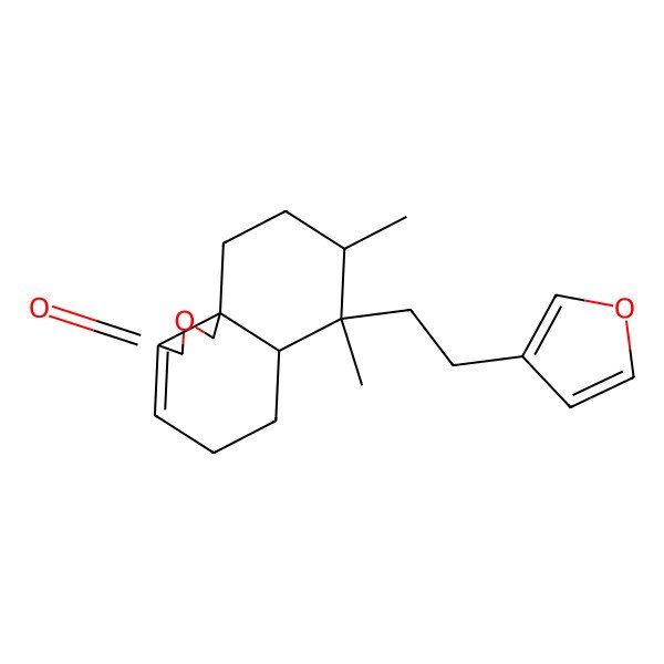 2D Structure of (6aR,7S,8R,10aS)-7-[2-(3-furyl)ethyl]-7,8-dimethyl-5,6,6a,8,9,10-hexahydro-1H-benzo[d]isobenzofuran-3-one