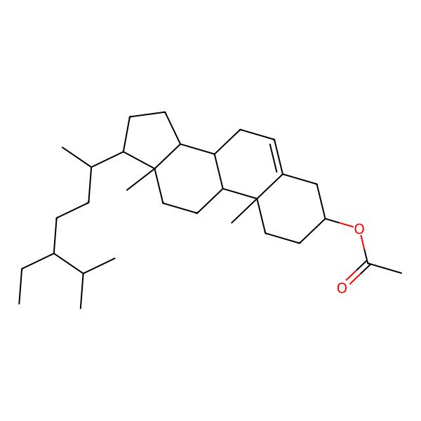 2D Structure of [(3S)-17-(5-ethyl-6-methylheptan-2-yl)-10,13-dimethyl-2,3,4,7,8,9,11,12,14,15,16,17-dodecahydro-1H-cyclopenta[a]phenanthren-3-yl] acetate