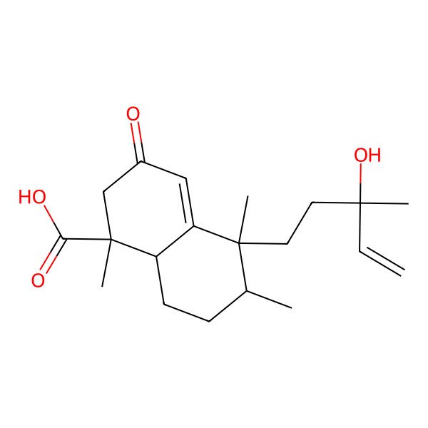 2D Structure of (1S)-1,5,6alpha-Trimethyl-3-oxo-5beta-[(3R)-3-methyl-3-hydroxy-4-pentenyl]-1,2,3,5,6,7,8,8abeta-octahydronaphthalene-1beta-carboxylic acid