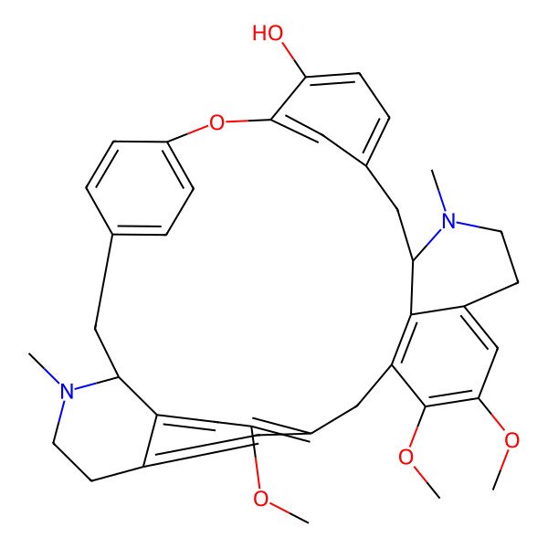 2D Structure of 10,14,15-Trimethoxy-4,20-dimethyl-28-oxa-4,20-diazaheptacyclo[27.2.2.17,11.113,17.123,27.03,8.021,35]hexatriaconta-1(31),7(36),8,10,13(35),14,16,23(34),24,26,29,32-dodecaen-26-ol