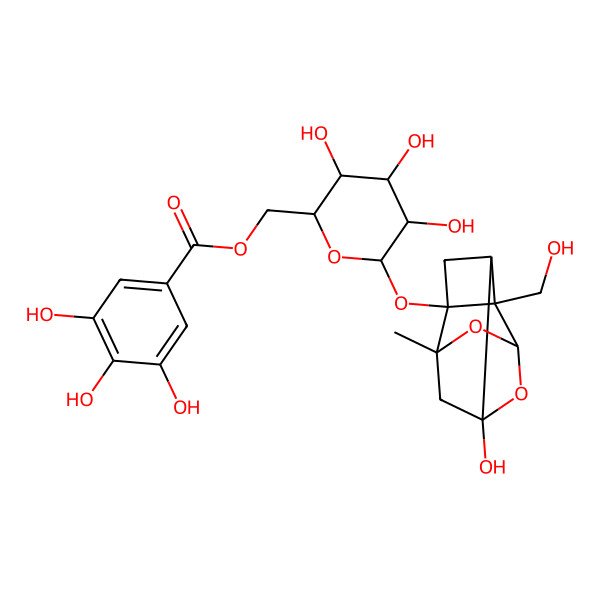 2D Structure of Debenzoylgalloylpaeoniflorin
