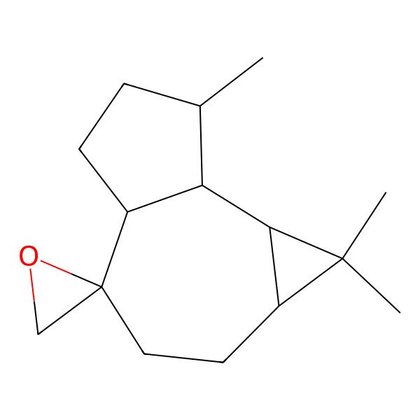 2D Structure of decahydro-1,1,7-trimethylspiro[4H-cycloprop[e]azulene-4,2'-oxirane]