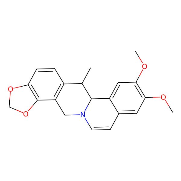 2D Structure of (12S,13R)-16,17-dimethoxy-12-methyl-5,7-dioxa-1-azapentacyclo[11.8.0.03,11.04,8.014,19]henicosa-3(11),4(8),9,14,16,18,20-heptaene