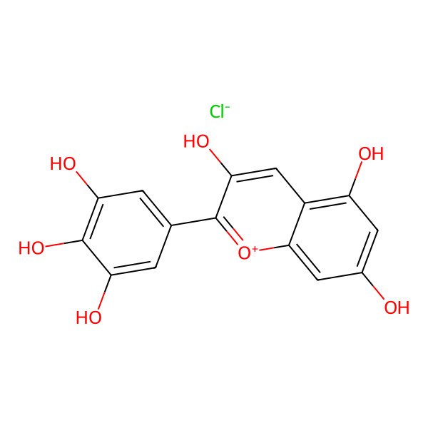 2D Structure of Delphinidin Chloride