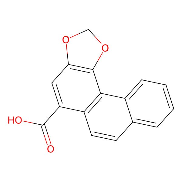 2D Structure of 3,4-Methylenedioxyphenanthrene-1-carboxylic acid