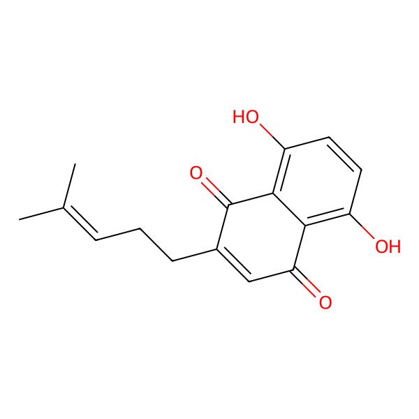 2D Structure of Deoxyshikonin