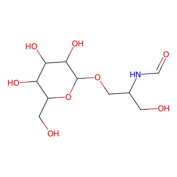 2D Structure of N-[(2R)-1-hydroxy-3-[(3R,4S,5S,6R)-3,4,5-trihydroxy-6-(hydroxymethyl)oxan-2-yl]oxypropan-2-yl]formamide