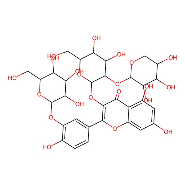 2D Structure of 3-[(2S,3R,4S,5S,6R)-4,5-dihydroxy-6-(hydroxymethyl)-3-[(2S,3R,4S,5R)-3,4,5-trihydroxyoxan-2-yl]oxyoxan-2-yl]oxy-5,7-dihydroxy-2-[4-hydroxy-3-[(2S,3R,4S,5S,6R)-3,4,5-trihydroxy-6-(hydroxymethyl)oxan-2-yl]oxyphenyl]chromen-4-one